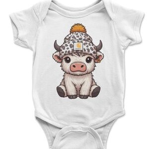 Highland Cow Unisex Baby onesie
